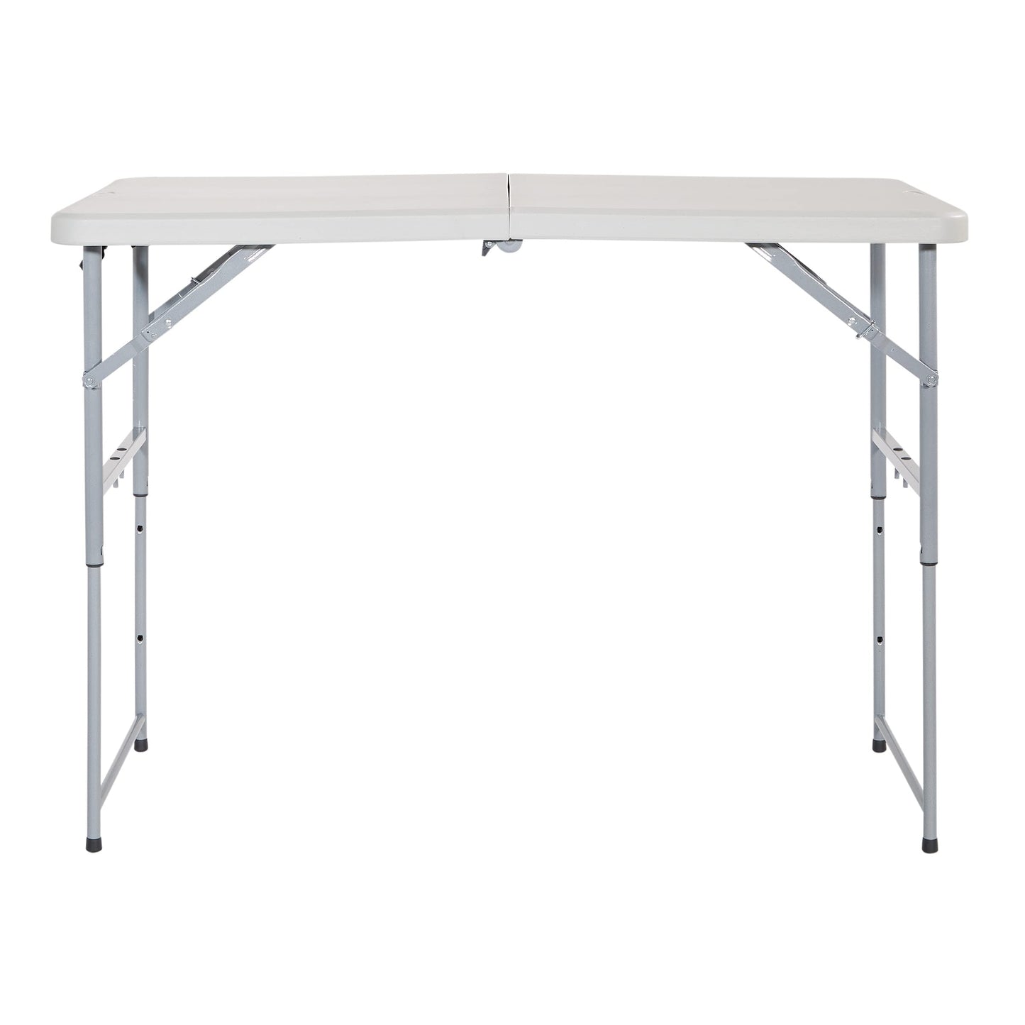 Office Star Products 4-Foot Height-Adjustable Folding Resin Table Light Gray