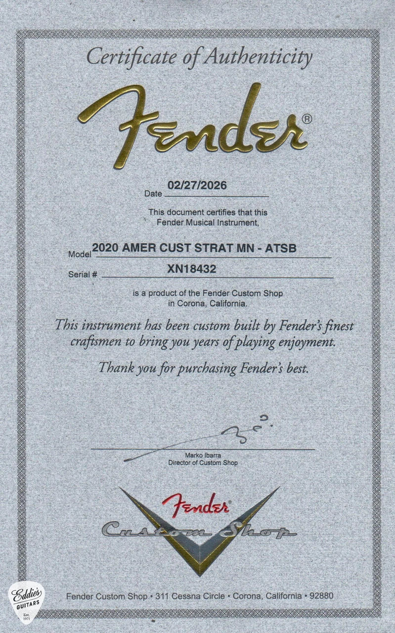 Fender Custom Shop American Custom Stratocaster NOS - 3 Tone Sunburst #XN18432